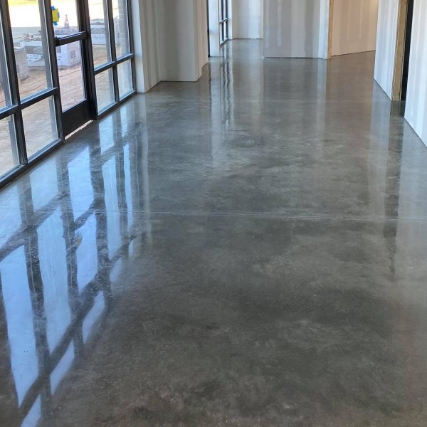 polished concrete entry