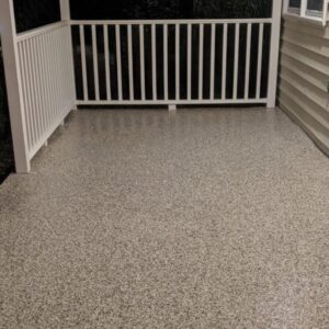 porch using epoxy flake