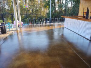 stained concrete floor