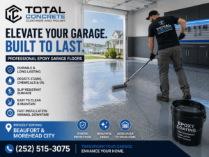 epoxy garage flooring in Morehead City