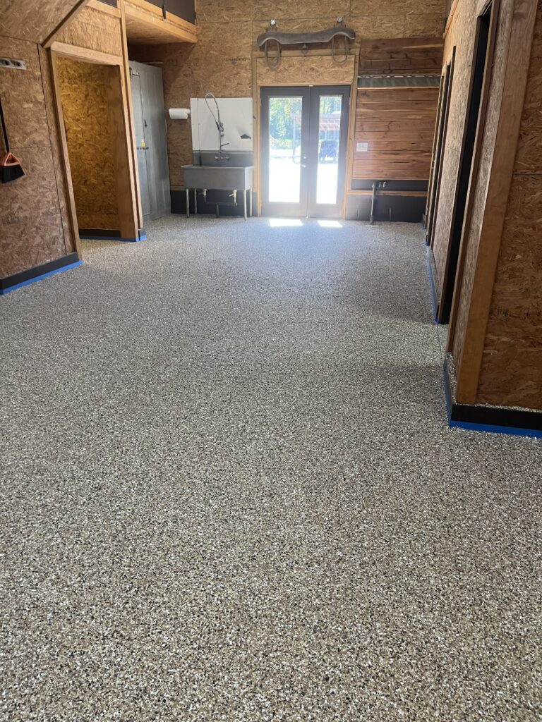 Concrete floor project photograph in Fayetteville, NC by Total Concrete Coatings and Polish