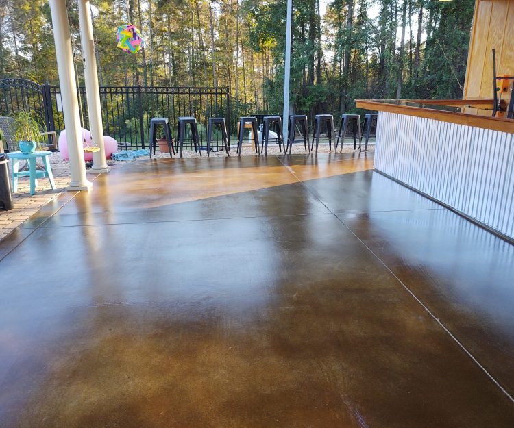 stained concrete floor