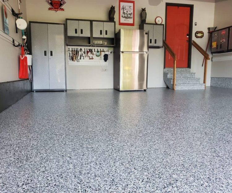 epoxy flake garage flooring